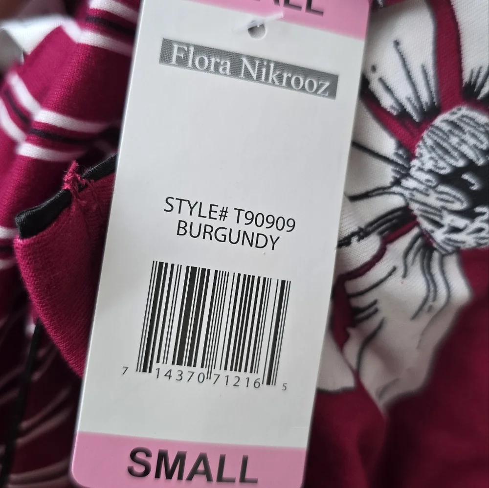 Nwt Flora Nikrooz Long Sleeve Notch Collar PJ Set 2 piece - Picture 11 of 11